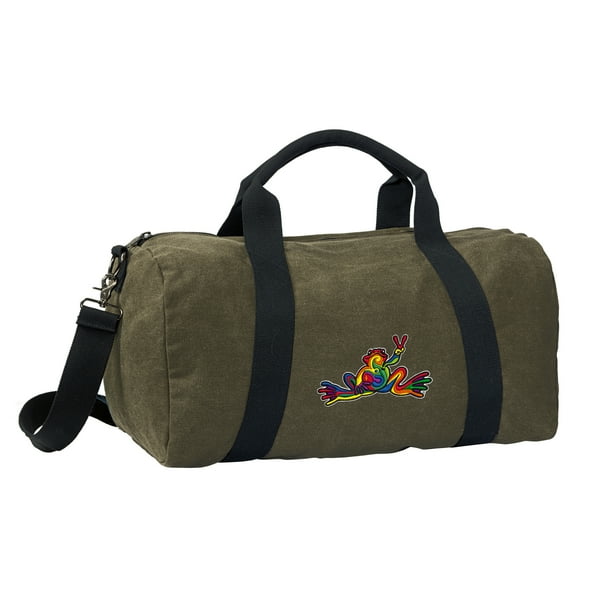 Travel Duffel Bag White Blue Lotusleaves Frogs Luggae Sports Bag Travel Duffel Bag White Blue Lotusleaves Frogs Luggae Sports Bag